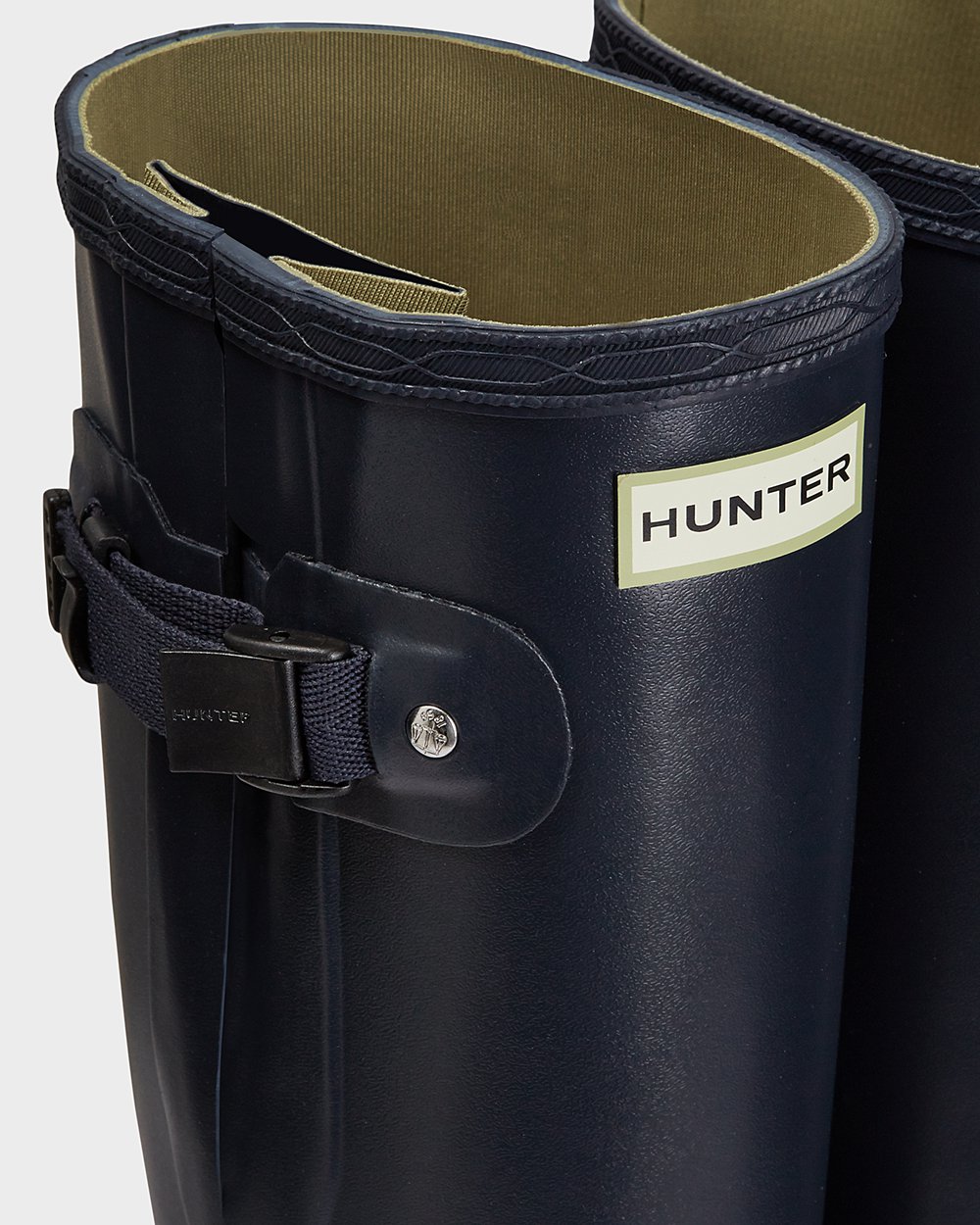 Galochas Altas Hunter Feminina Azul Marinho - Norris Field Side Adjustable - 60NEGTFIZ